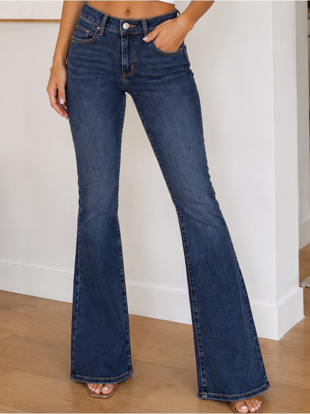 Universal Thread Women's Dark Blue High Rise Bootcut Jeans